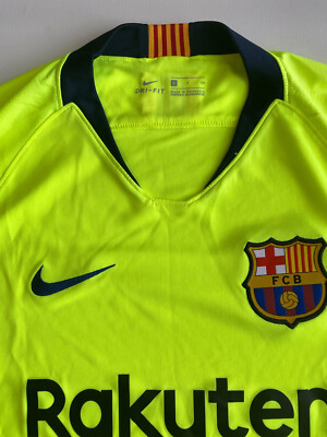 Nike FC Barcelona Jersey Away 2018/2019 Volt Green 918990-703 Mens