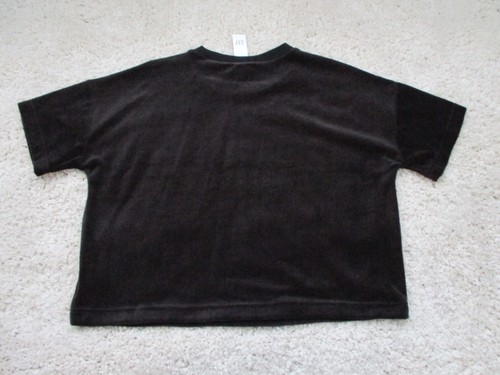 GAP Top Women Medium Black velvet velour Short sleeve Blouse tee NWT $39.95 - Picture 16 of 16