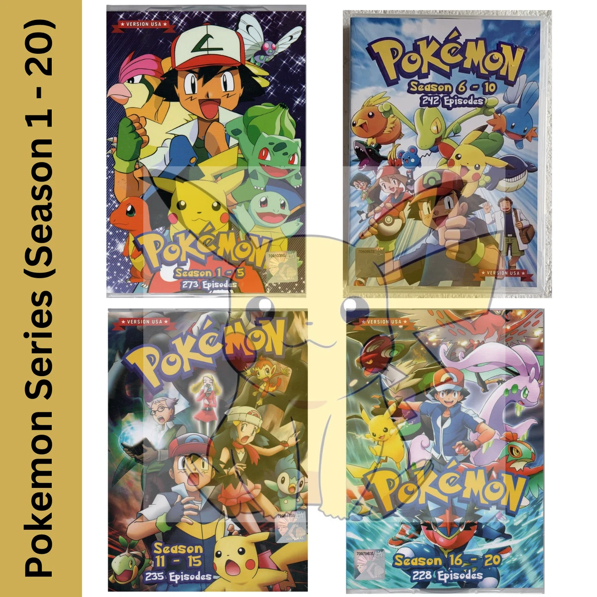 Pokemon (Season 1-20) - Complete Anime Tv Series Dvd Box Set (1-978 Eps)  Eng Dub