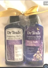 Dr. Teal's Foaming Bath Set Sooth & Sleep / Sleep Bath  Gift or Travel Set #NWT