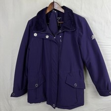 Zero Exposur Winter Coat Womens L Purple (royal Scot) Removable Hood Zip Pockets