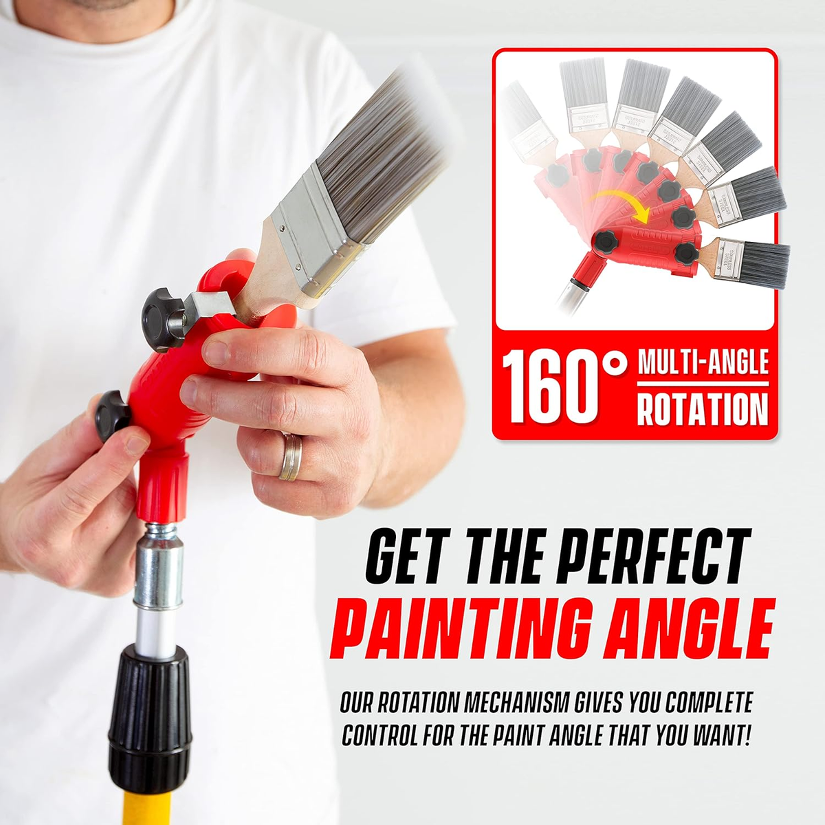 Paint Rollers Multi-Angle Paint Brush Extender Kit - 5.57ft Extension Pole  With 180° Adjustable Head Graco Paint Sprayer