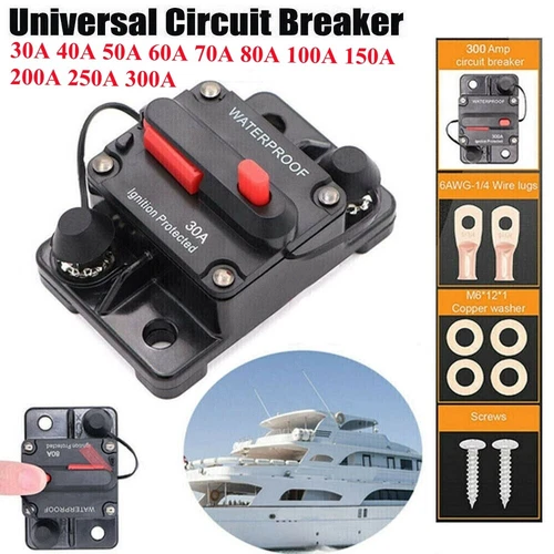 Sicherung Automat Automatik Schalter 30-300A 12V 48V Auto KFZ LKW Leitungsschutz - Bild 1 von 28