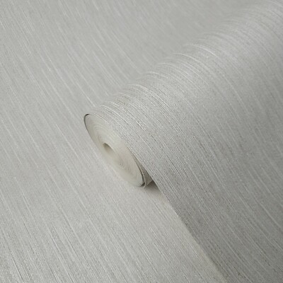 Grayish tan gray faux fabric textured stria lines texture Modern Wallpaper rolls