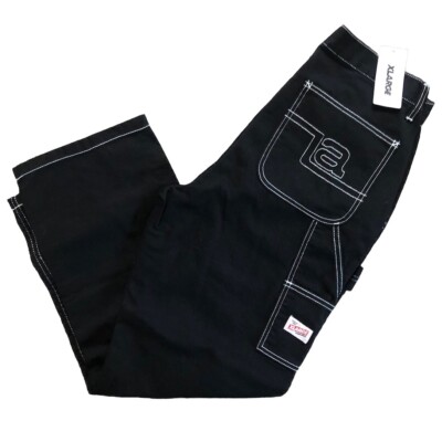XLarge Clothing Japan Color block White LA Stitch Painter Pants Black New 32
