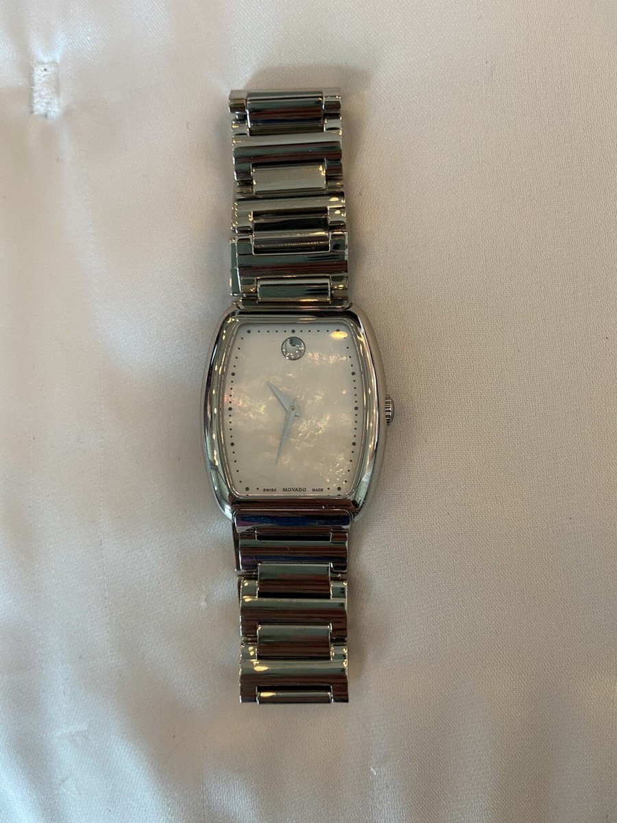 MOVADO Silver Ladies Watch Mother Of Pearl Women display picture 2