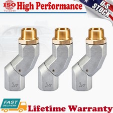 3PCS Car Fuel Swivel 3/4 Inch NPT Fuel Transfer Hose Swivel 360 Rotate Connector