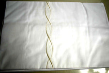  250 NEW Frette CARDO RICAMO 2 PCS Pillowcases Case Ivory Embroidery WHITE KING
