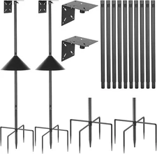 2pcs 92 Inch Double Smart Bird Feeder Pole - Adjustable Bird House Pole Compatib