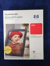 Two Sealed Boxes hp Premium Plus Glossy Photo Paper 8.5 x 11" 20 sheets 11.5 mil