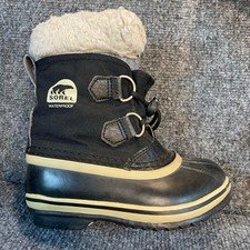 Sorel Youth Yoot Pac TP Waterproof Black Winter Winter Snow Boots Kids Size 11