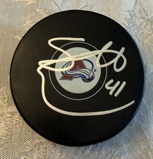 Scott Wedgewood Autographed Signed NHL Logo Puck Colorado Avalanche JSA COA