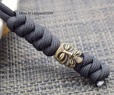 Brass Meditation Lanyard Bead Knife Paracord Beads Handmade Lanyard Pendant