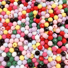 Acrylic Round Beads DIY For Jewelry Making 50Pcs 10mm Candy color USA