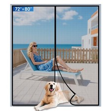 Upgraded PET Mesh Magnetic Screen Door Stronger Than Fiberglass and Polyester...