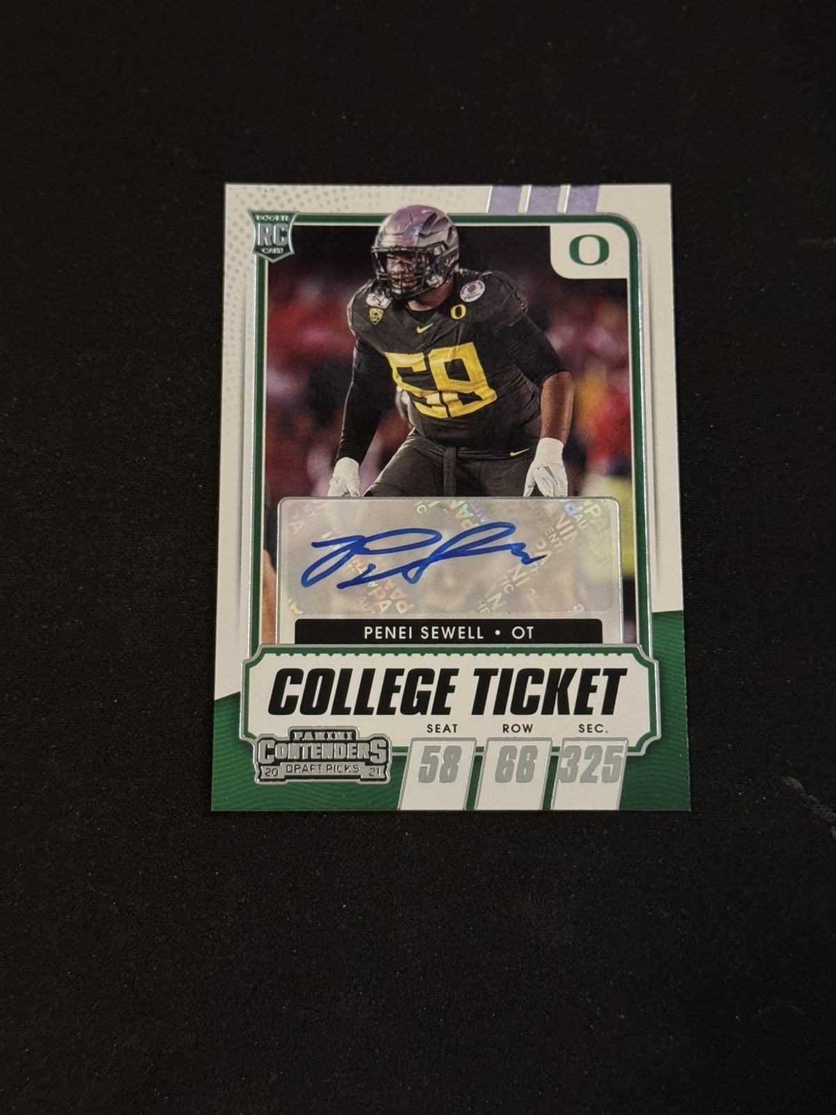 2021 Panini Contenders Draft Picks - College Ticket Autographs Penei Sewell #194