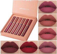 6Pc Matte Liquid Lipstick Set Waterproof Long-Lasting Non-Stick Cup Velvet