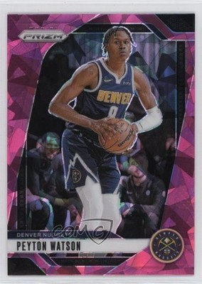 2024-25 Panini Prizm Pink Ice Prizm Peyton Watson #133 0hu5