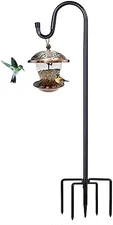 Shepherd Hooks Outdoor Bird Feeder Pole Hanging Lantern Plant Stand