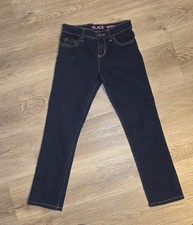 Children's Place Skinny Straight Stretch Jeans Girls Size 8 Blue Dark Wash Denim