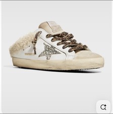Golden Goose Super-Star Sabot White Leather G...