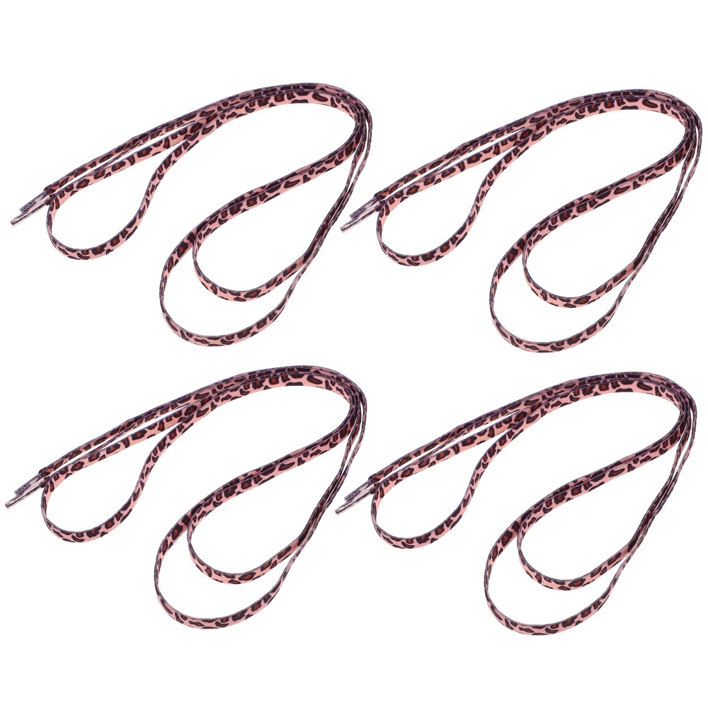APL 2 paia di lacci allungabili leopardati lacci per scarpe in pizzo