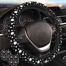 Polka Dot Steering Wheel Cover 14-15 Universal Non-slip Polka Dot Steering Wheel Cover 14-15 Universal Non-slip