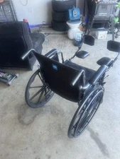 Medline K1206N22E Manual Wheelchair Black