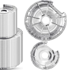 60 Pcs Electric Stove Burner Covers, Disposable Aluminum Foil Drip Pan Liners, 6