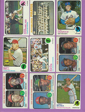 1973 Topps Baseball Partial Set, Lot of 454 Cards, No Duplicates.