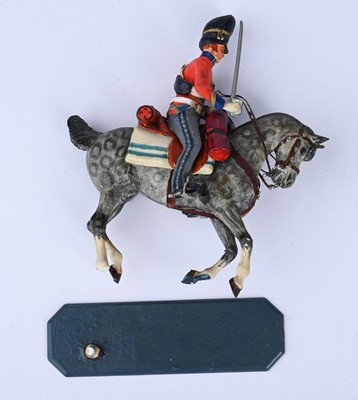 Vintage Historex 54mm Napoleonic Cavalry Officer Horse Hand Painted - Repair