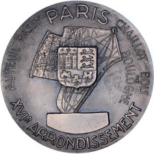 France, Médaille, XVIème Arrondissement, Paris, 1972, Delannoy, SPL, Bronze