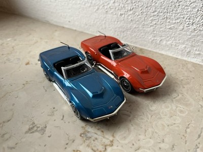 1/43, Sunstar,  1969 CHEVROLET CORVETTE CONVERTIBLE, Blau, Orange