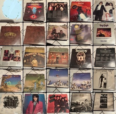 Classic Rock Vinyl Lp Record Lot Beatles Doors Rush Fleetwood Mac Clash Boston