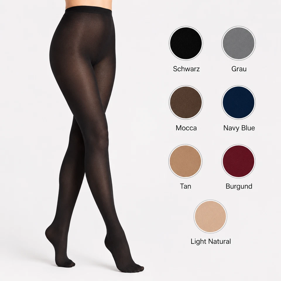 Blickdichte Damen Mikrofaser Strumpfhose 40 DEN S-XXL 8 Farben Fiore Paula - Bild 1 von 4
