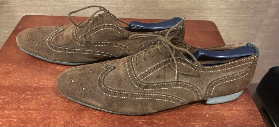 Zapatos de Vestir Paul Smith London Brogued Tostado/Marrón Gamuza Oxford EE. UU. 11 (Reino Unido 10) $525 Foto 2 de 4