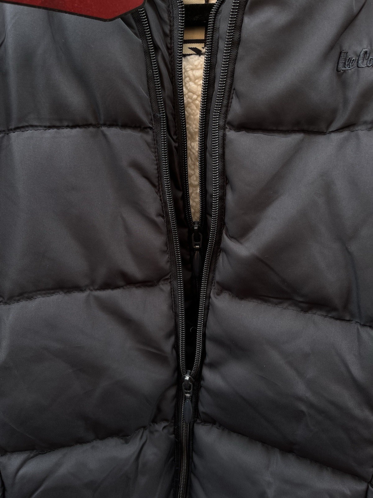 Lee Cooper Women's Navy Blue Borg Lined Padded Winter Coat UK Size 10 Bnwt image 4