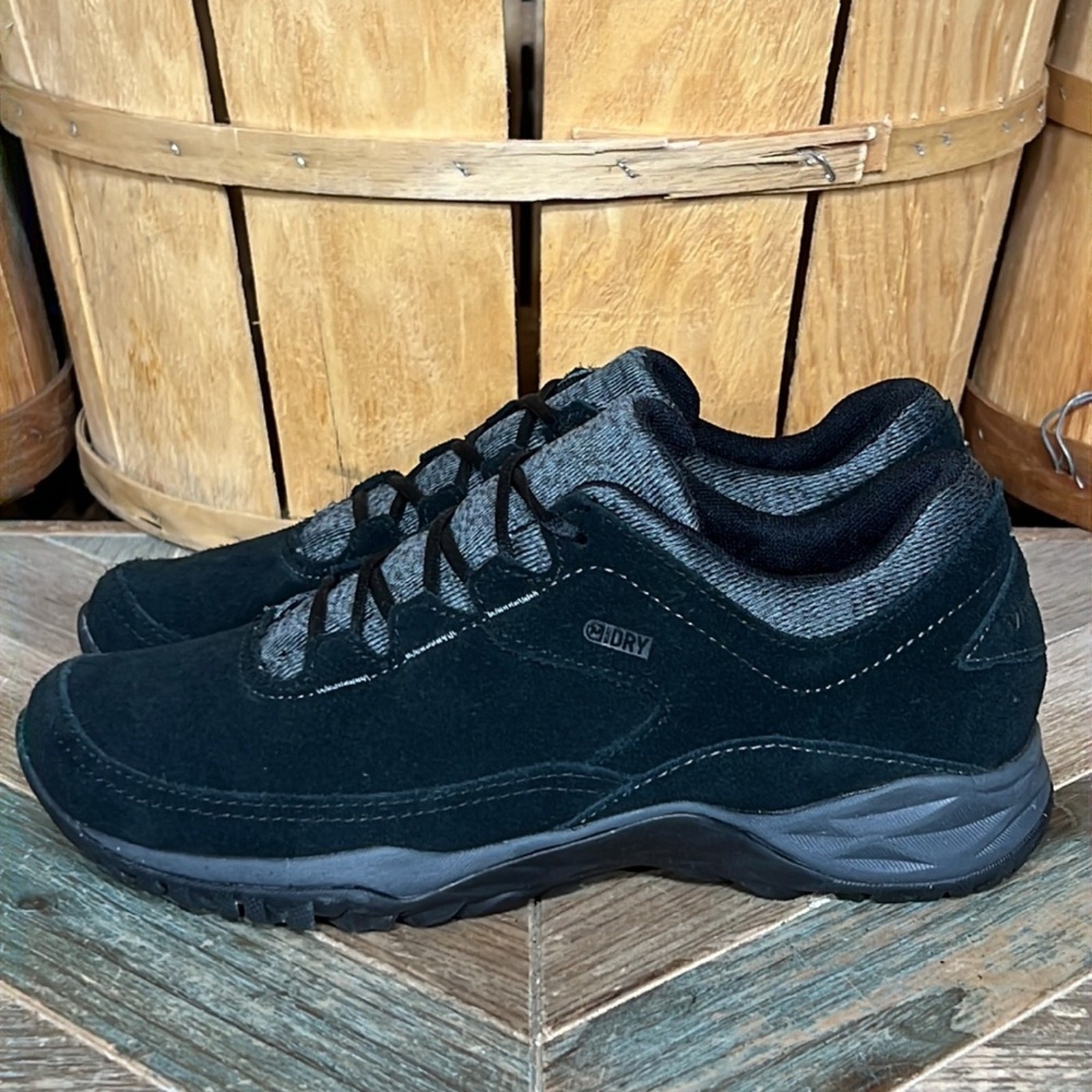 Sneakers Merrell Addison nere scamosciate foderate in pile impermeabili da donna taglia 7 5