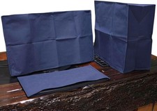 3PCS Computer Dust Cover Set Monitor Keyboard CPU Tower Protector Blue