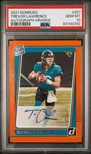 21 Panini Donruss Trevor Lawrence Orange Rated Rookie Auto SSP PSA 10