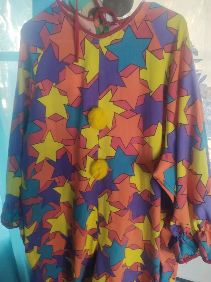VTG Rubies Clown Costume Stars Colorful Halloween RARE Plus Size 2XL 3Xl? - Image 2 of 4