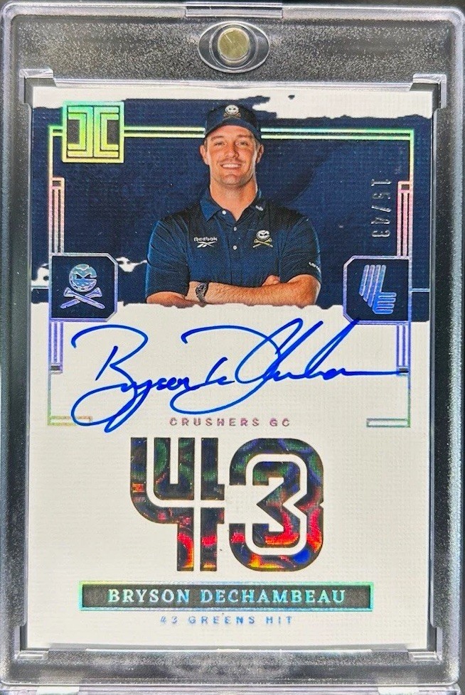 2024 Panini Impeccable LIV Golf BRYSON DECHAMBEAU Greens Auto #/43 Crushers