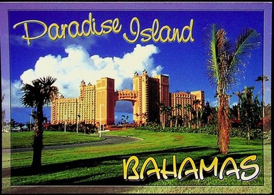 Banana Peel Paradise Island Bahamas Postcard GBS-160 Nassau Vintage