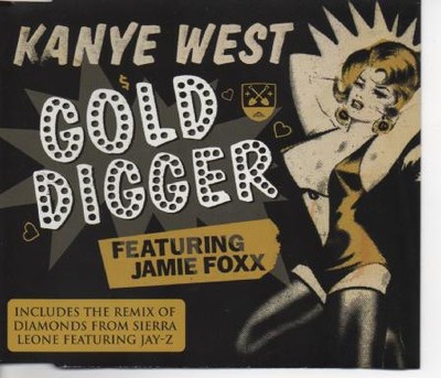 Kanye West Featuring Jamie Foxx - Gold Digger (CD, Single)