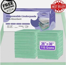 Disposable Bed Pads 36'' X 36'' Heavy Duty Underpads Extra Large Incontinence Pa