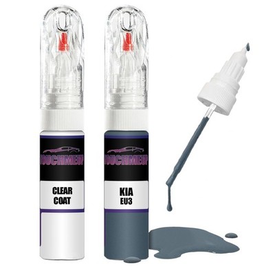 Lackstift für KIA SMOKE BLUE EU3 + Klarlack Pinsel Kratzer Fix Kit