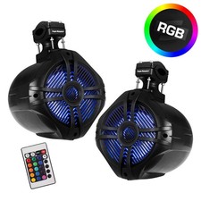 Power Acoustik Marine 6.5" 2-Way Wakeboard Speakers with RGB LED Illumination -