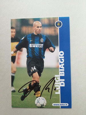 Luigi di Biagio + original Autogramm Autogrammkarte + Inter Mailand Italien 2001