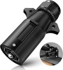 7 Pin Trailer Plug, 7 Way Blade Round Connector, Trai Color: 7Way Trailer Plug