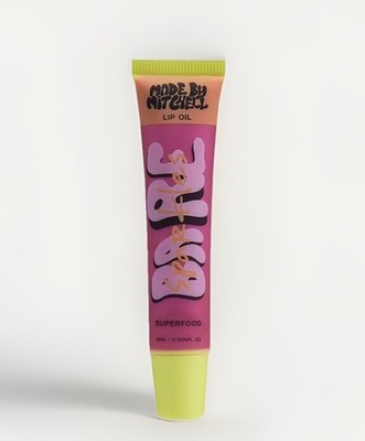 Made by Mitchell Bare Sparkles Lippenöl Superfood rosa Schimmer brandneu im Karton